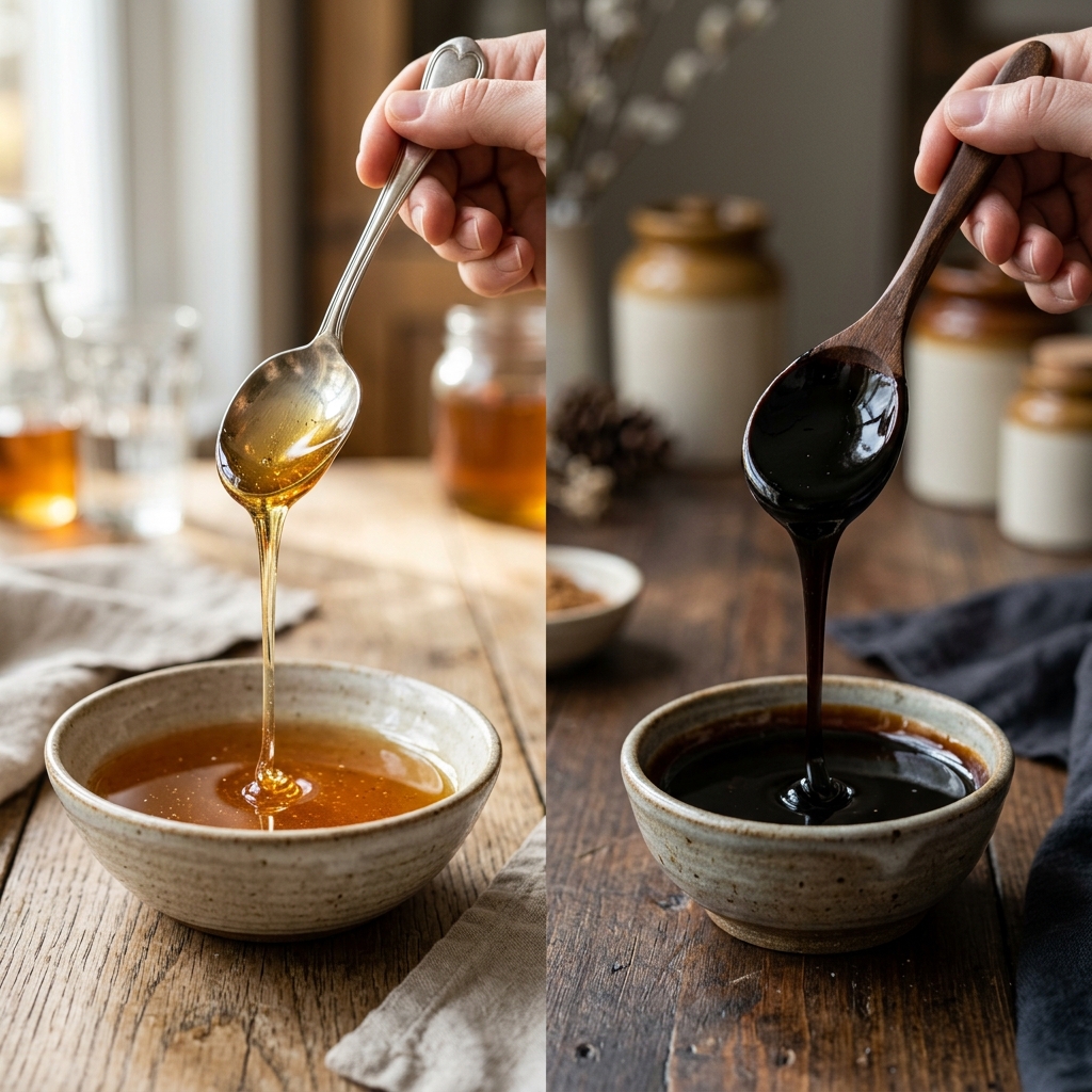Melasse und Sirup Vergleich